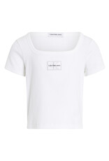 Calvin Klein T-shirt IG0IG02439YAF - RIB BADGE SQUARE SS TOP - wit