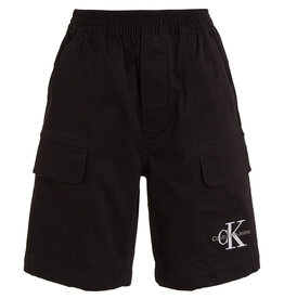 Calvin Klein Korte joggingbroek IB0IB02057BEH - SATEEN CARGO SHORTS - zwart