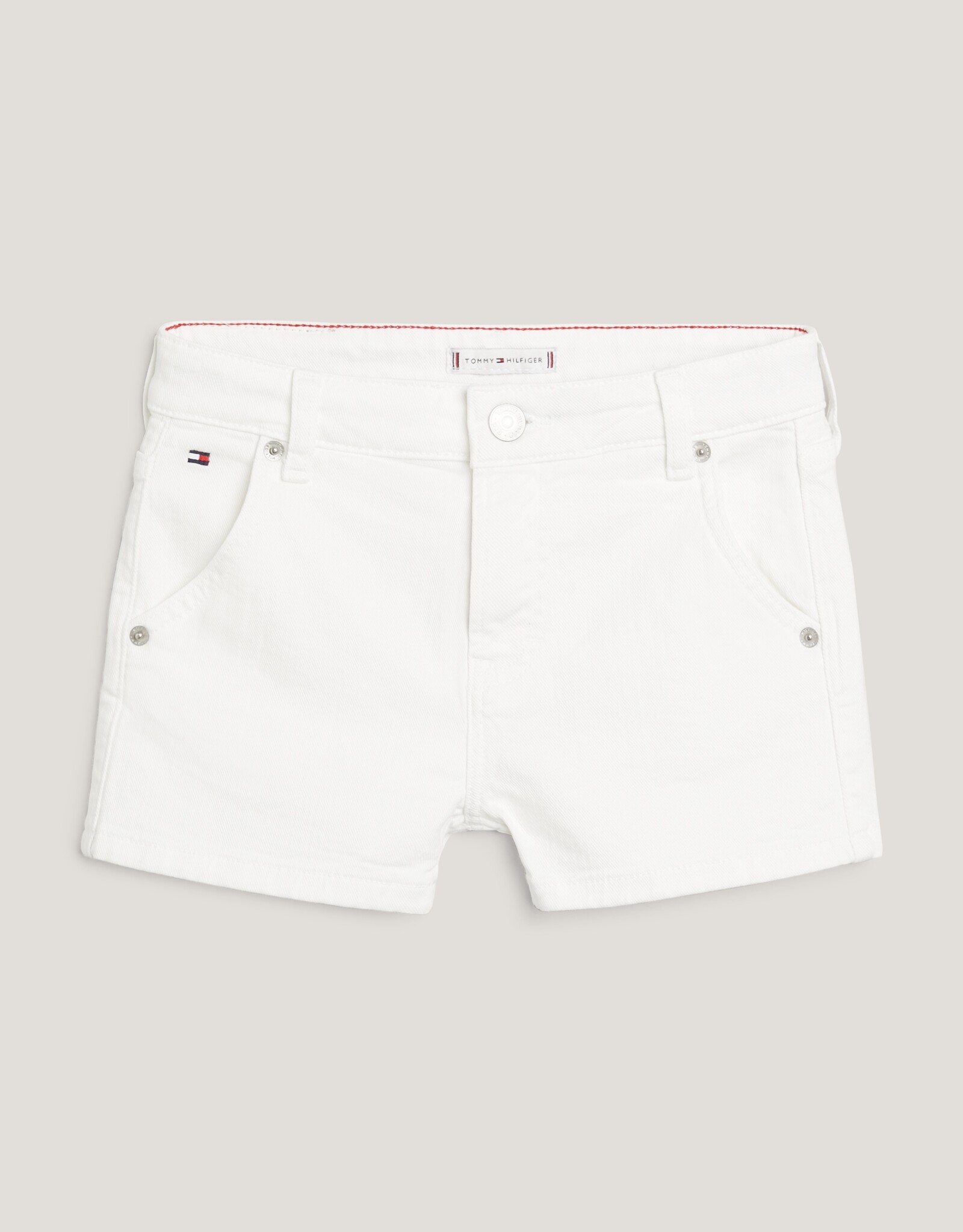 Tommy Hilfiger Korte spijkerbroek KG0KG079121CD - GIRLFRIEND WHITE SHORT - wit