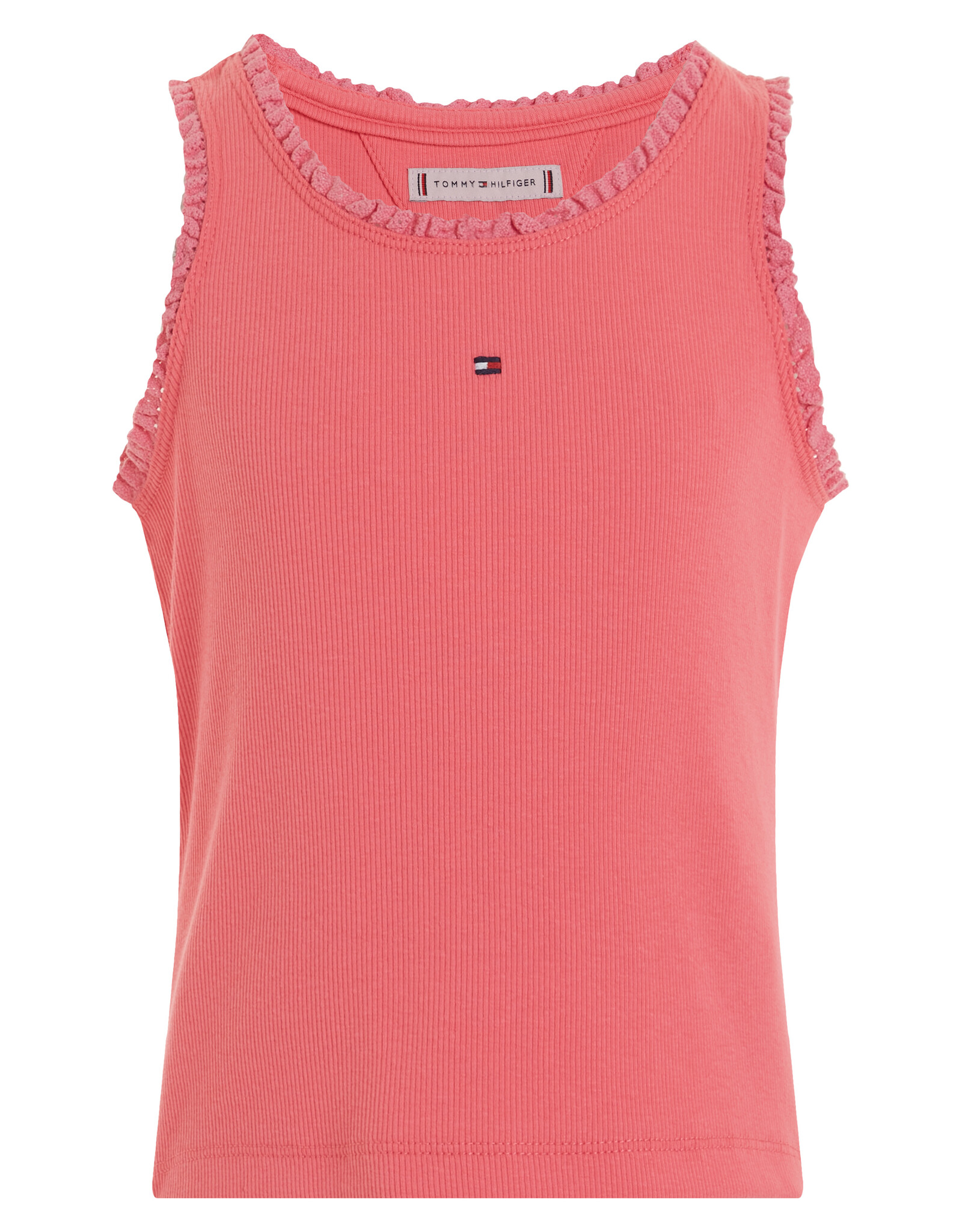 Tommy Hilfiger Tank top KG0KG07905TIK - ESSENTIAL RIB LACE TANK TOP - roze