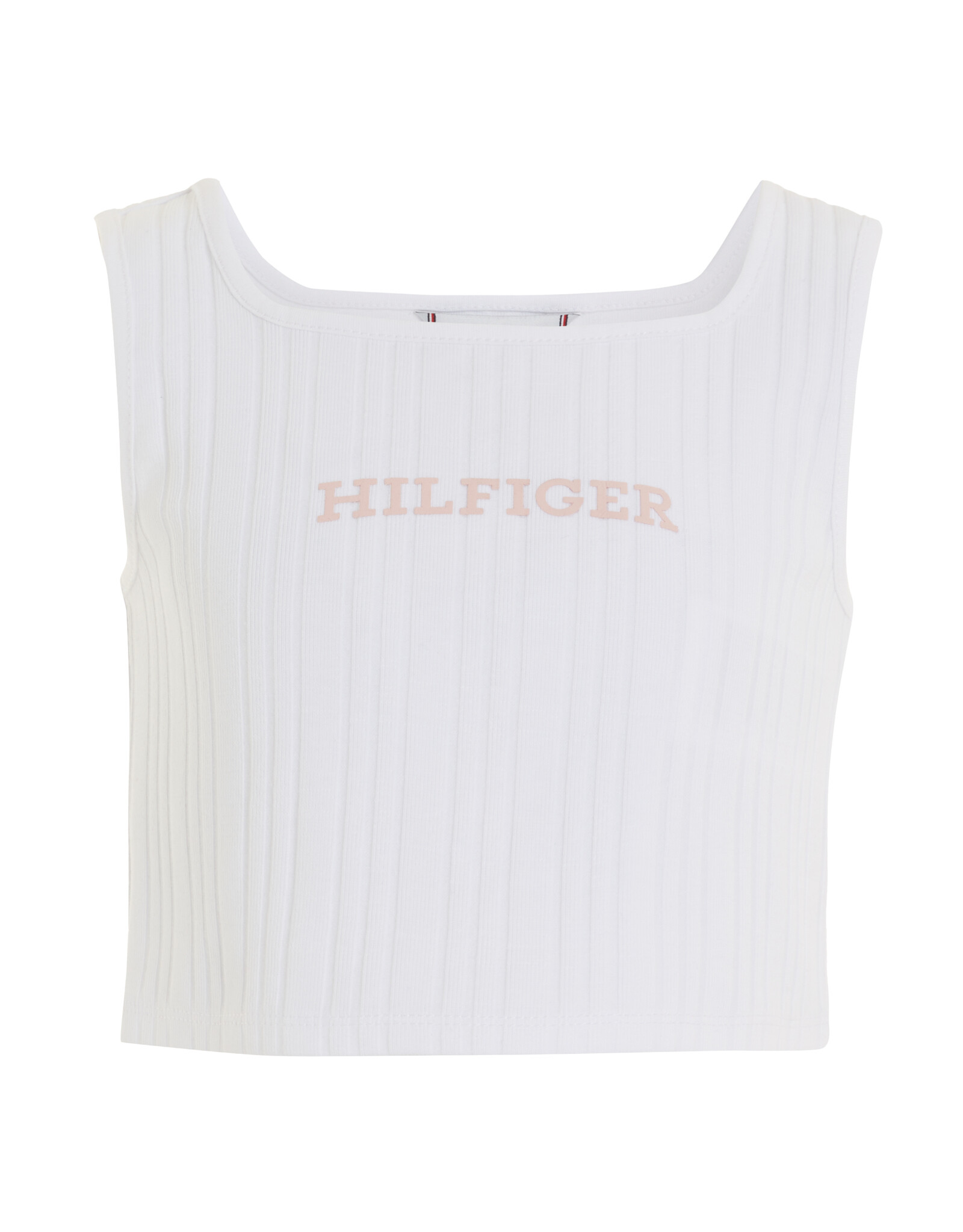 Tommy Hilfiger Cropped top KG0KG07909YBR - MONOTYPE RIB KNIT TOP - wit