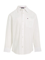 Tommy Hilfiger Overhemd KB0KB08868YBR - HEMP SHIRT L/S - wit