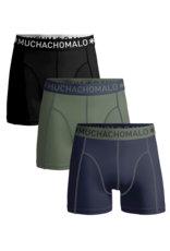 Muchachomalo Boxershort 3-pack SOLID186 - blauw/zwart/groen