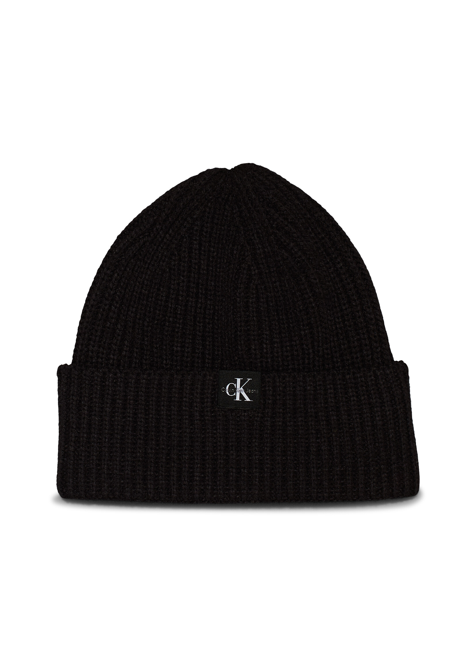 Calvin Klein Beanie monogram rib IU0IU00440BEH - zwart