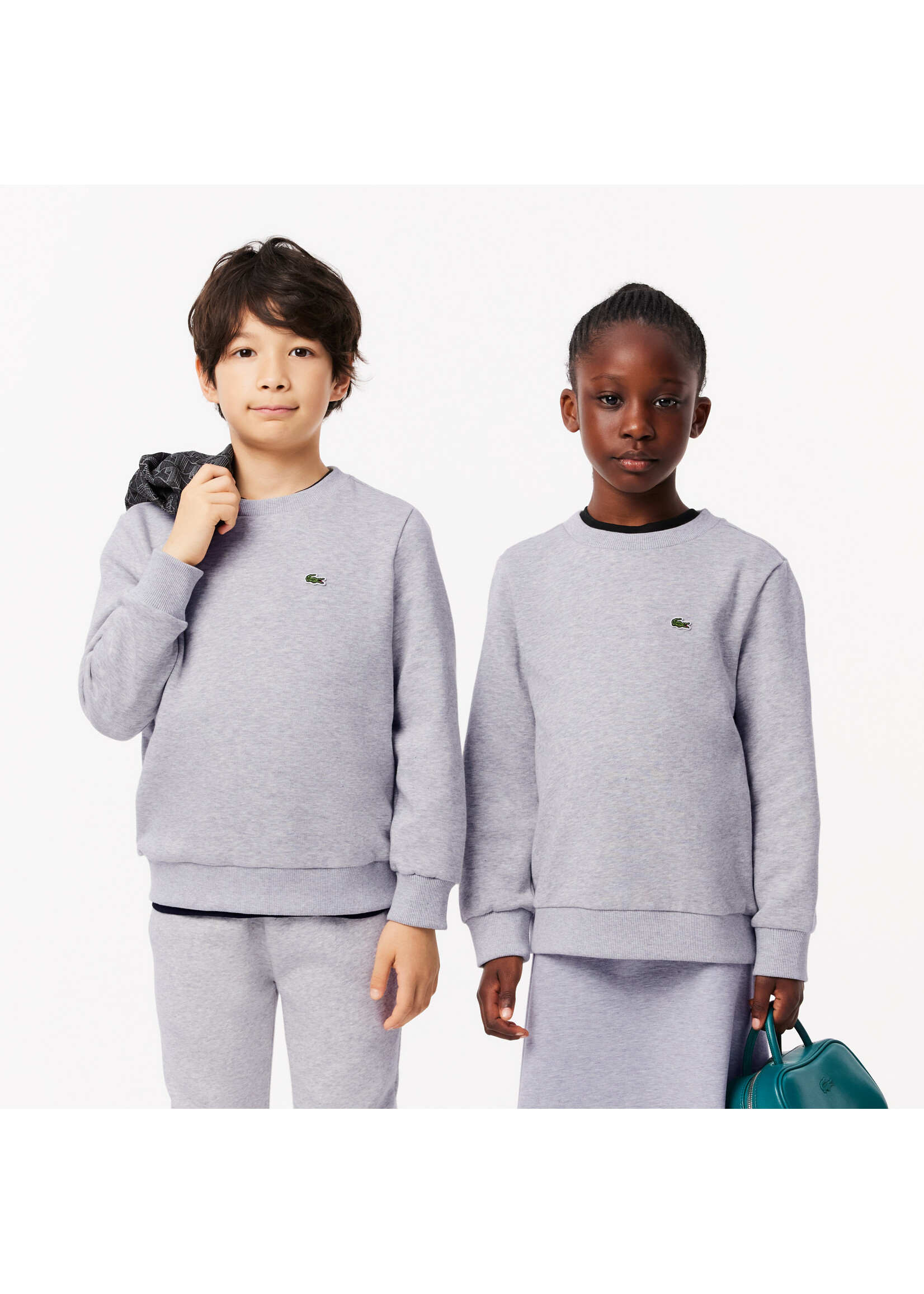 Lacoste Basis sweater 947581 GH0 - lichtgrijs gemêleerd