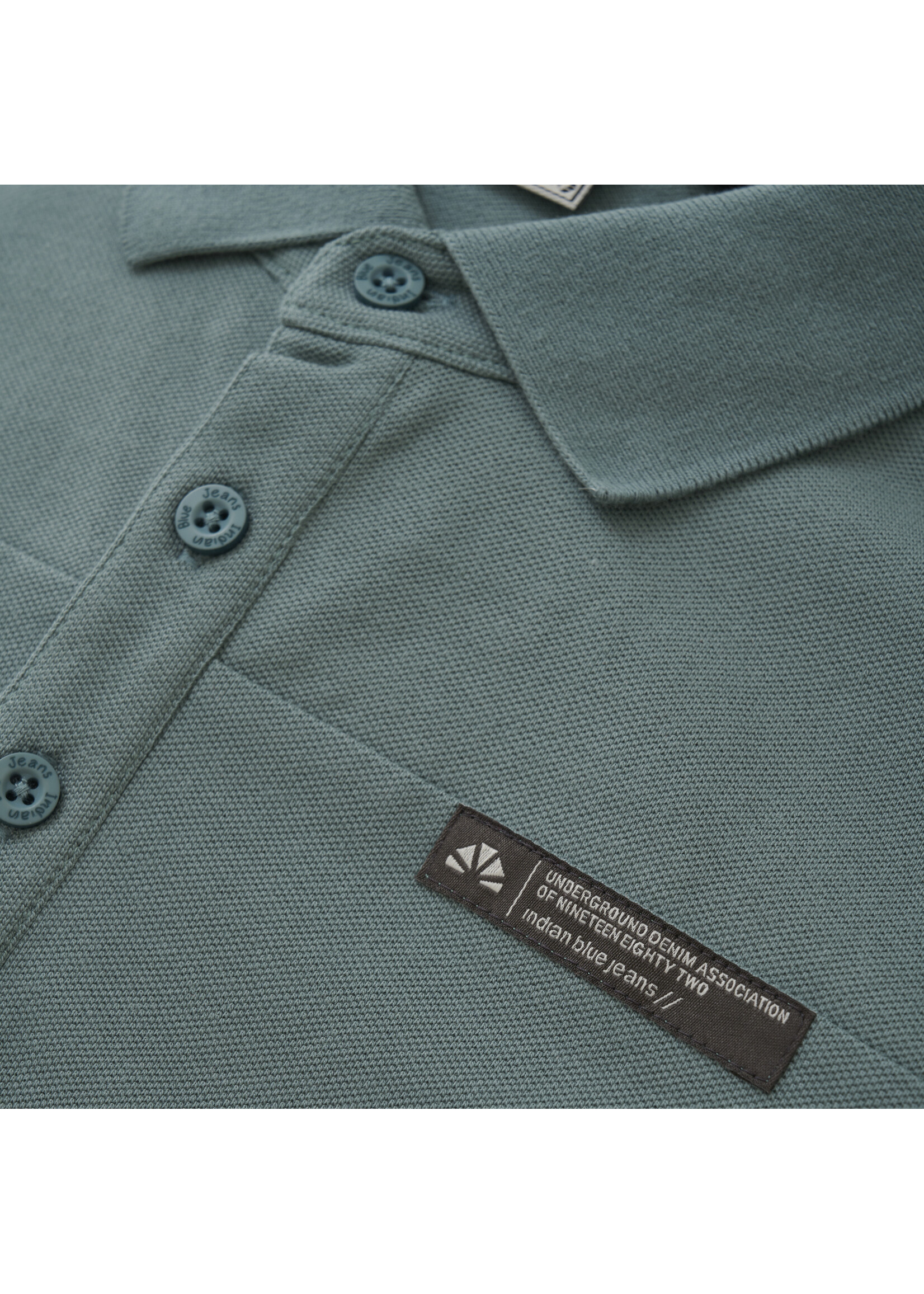 Indian blue jeans Polo SS Pique 960237 - blauw