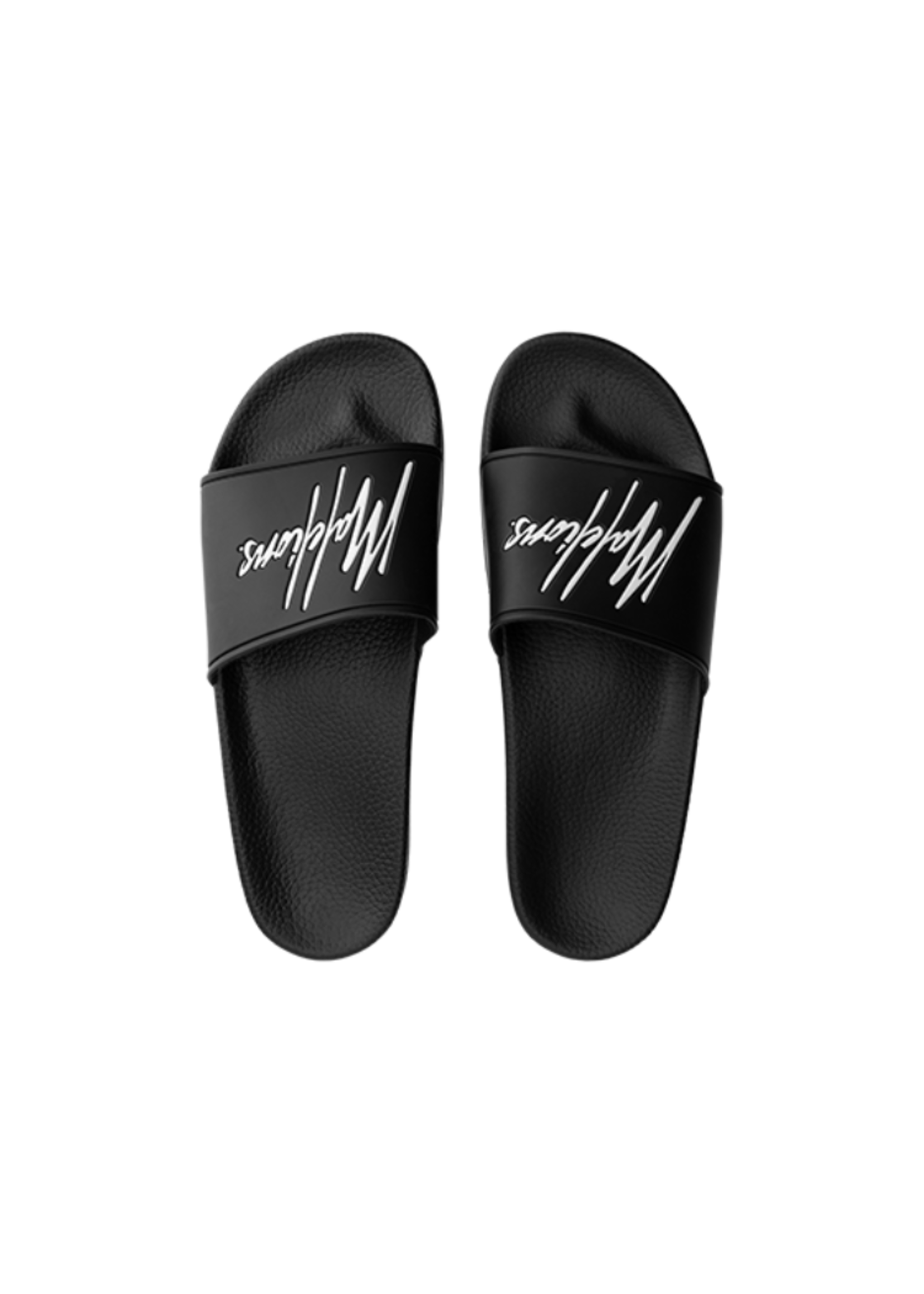 Malelions Slippers  Signature JA1-NOOS-01 - Black/White