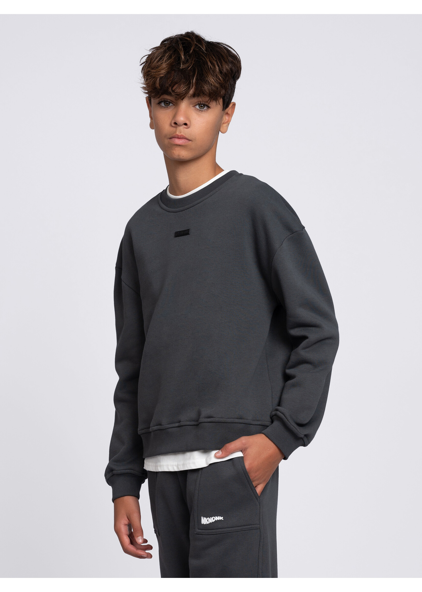 Nik & Nik Sweatshirt Rocco oversized B 8-557 2504  - zwart