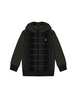 Lyle & Scott Tussen jas Hoodie Hybrid MLB2304V - Z865 Jet Black