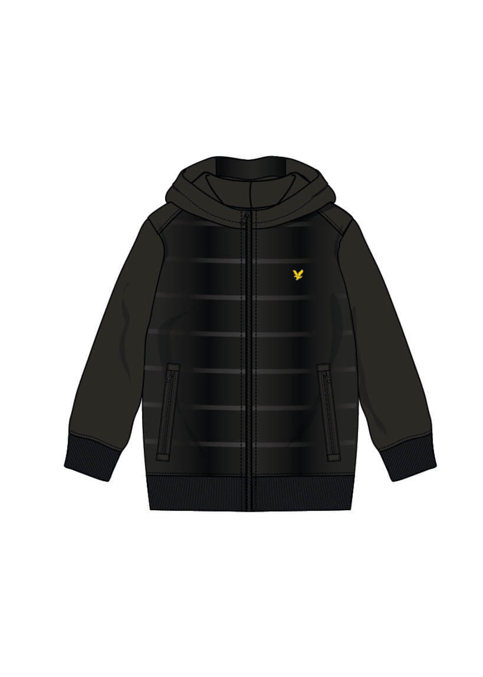 Lyle & Scott Tussen jas Hoodie Hybrid MLB2304V - Z865 Jet Black