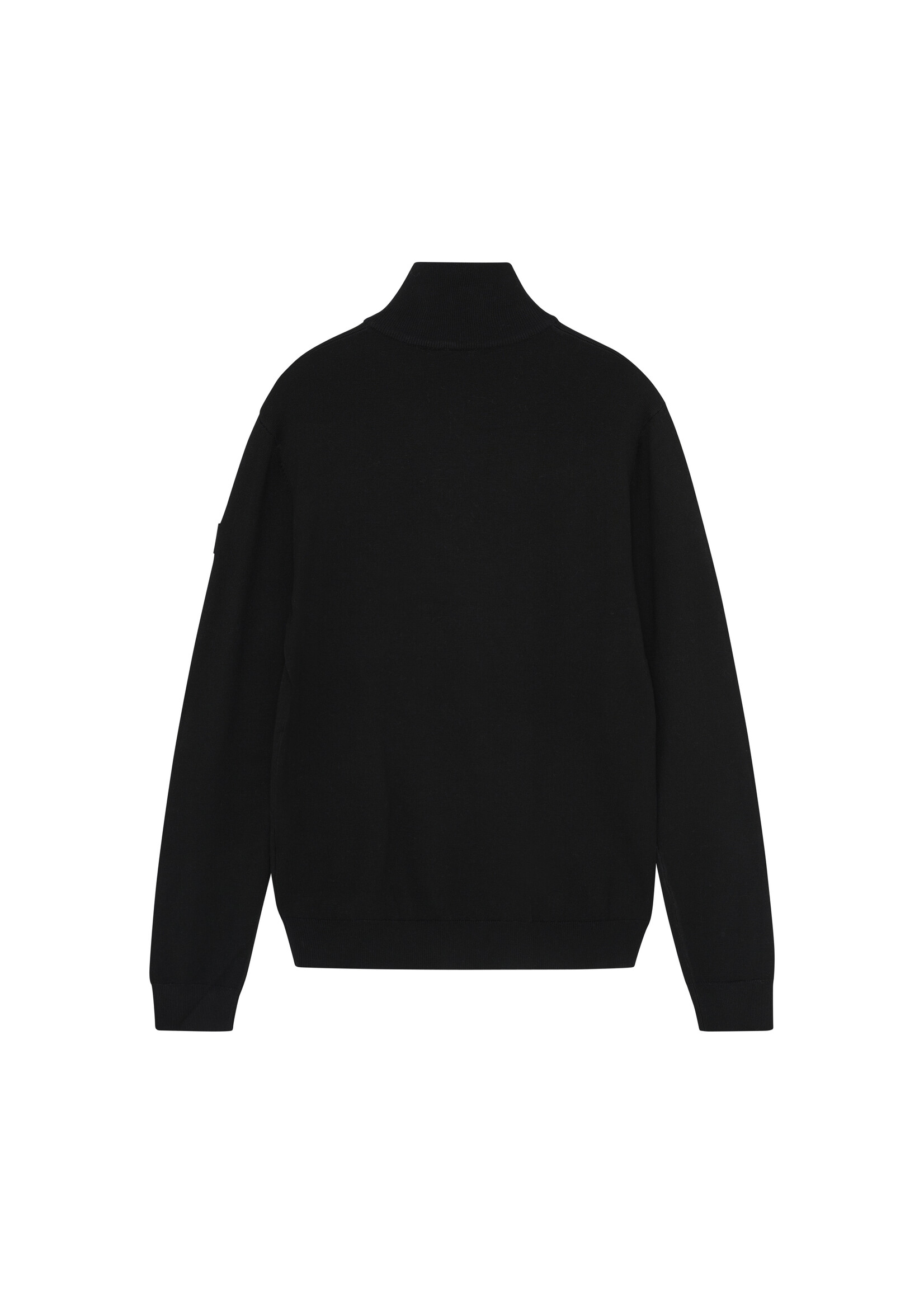 Rellix Trui Knitwear Zip Fine Knit  940333   - zwart