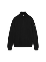 Rellix Trui Knitwear Zip Fine Knit  940333   - zwart