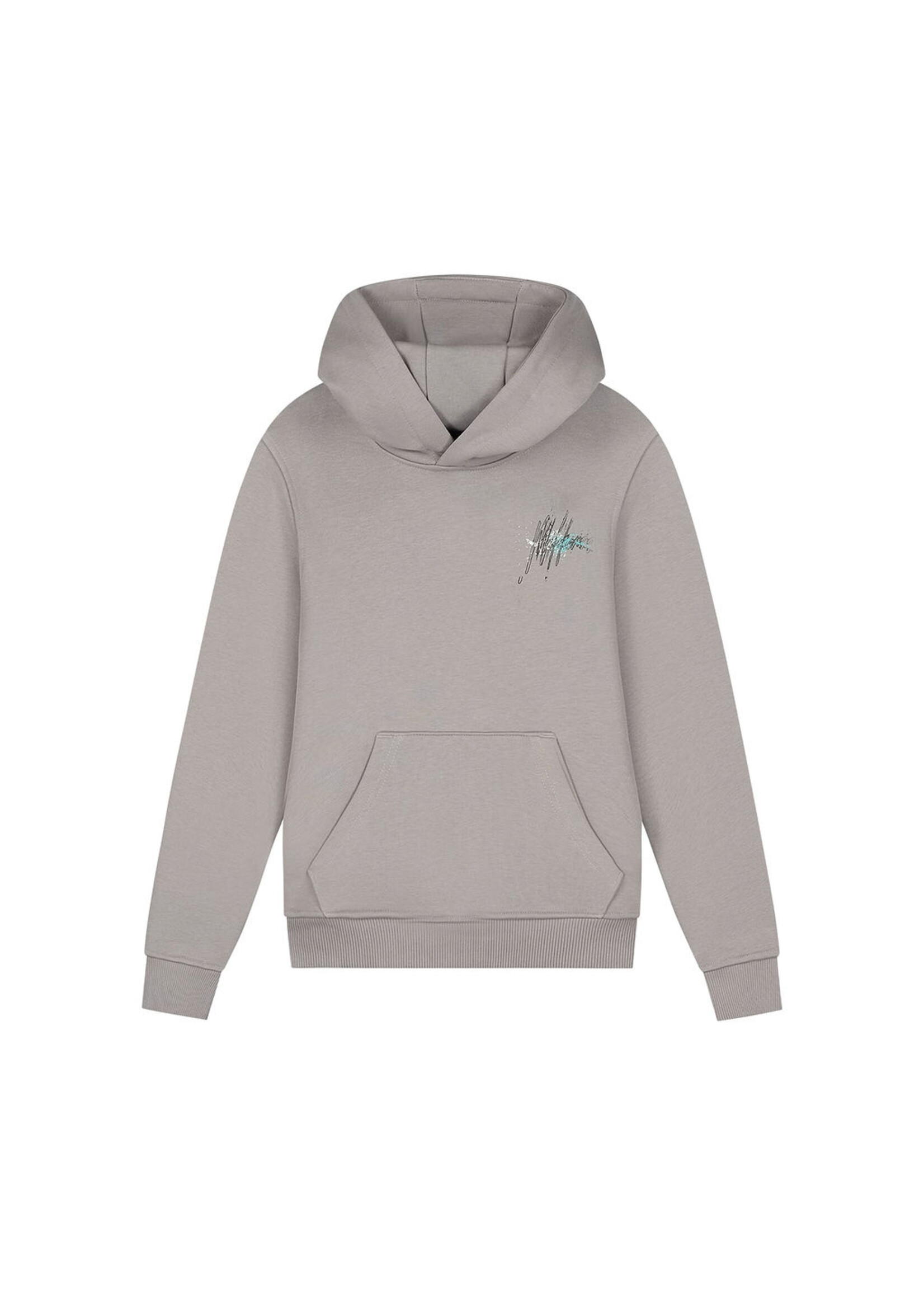Malelions Hoodie   Splash Hoodie (MJ1-AW25-17) - grijs/bruin