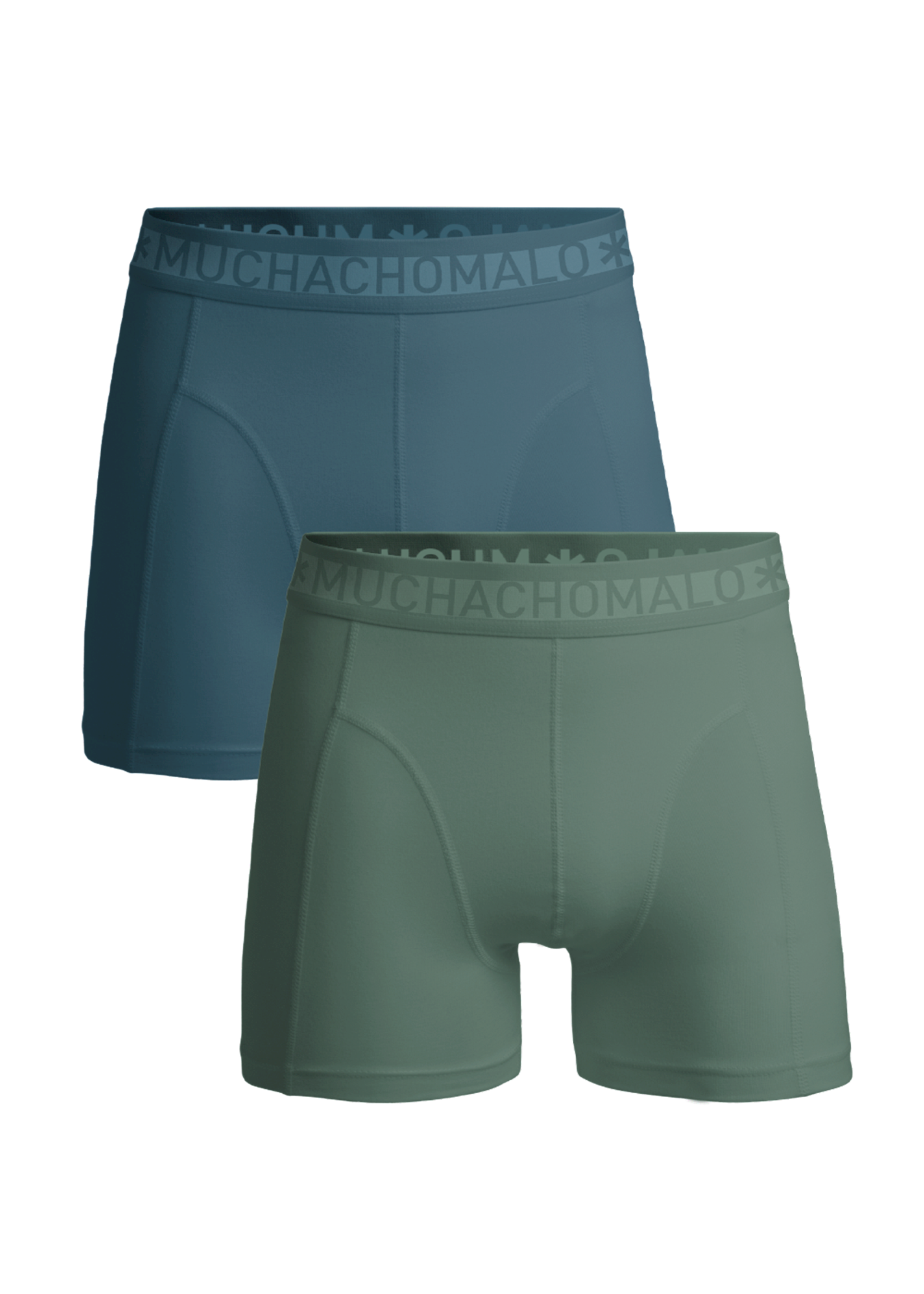 Muchachomalo Boxershort 2-pack solid1010-662j - green blue