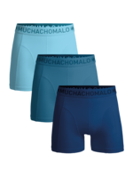 Muchachomalo Boxershort 3-pack SOLID1010-681j - blue/blue/blue
