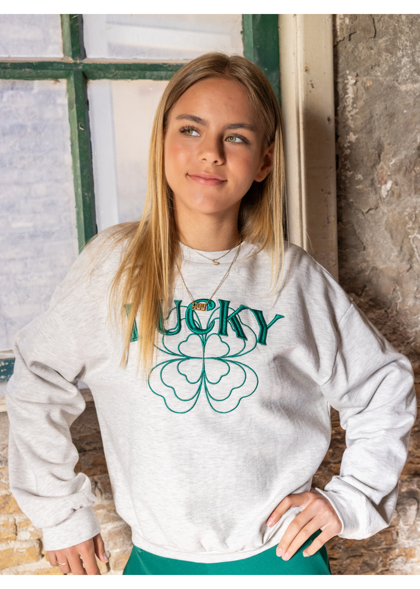 Looxs Sweater 5308- ecru gemêleerd