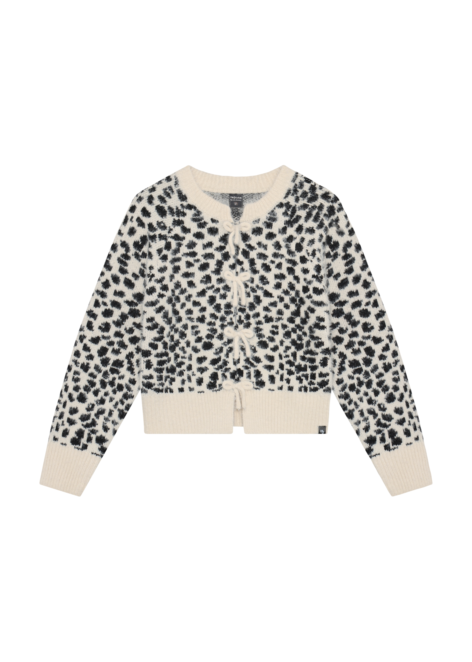 Indian blue jeans Vest 970324 - zand/zwart panterprint