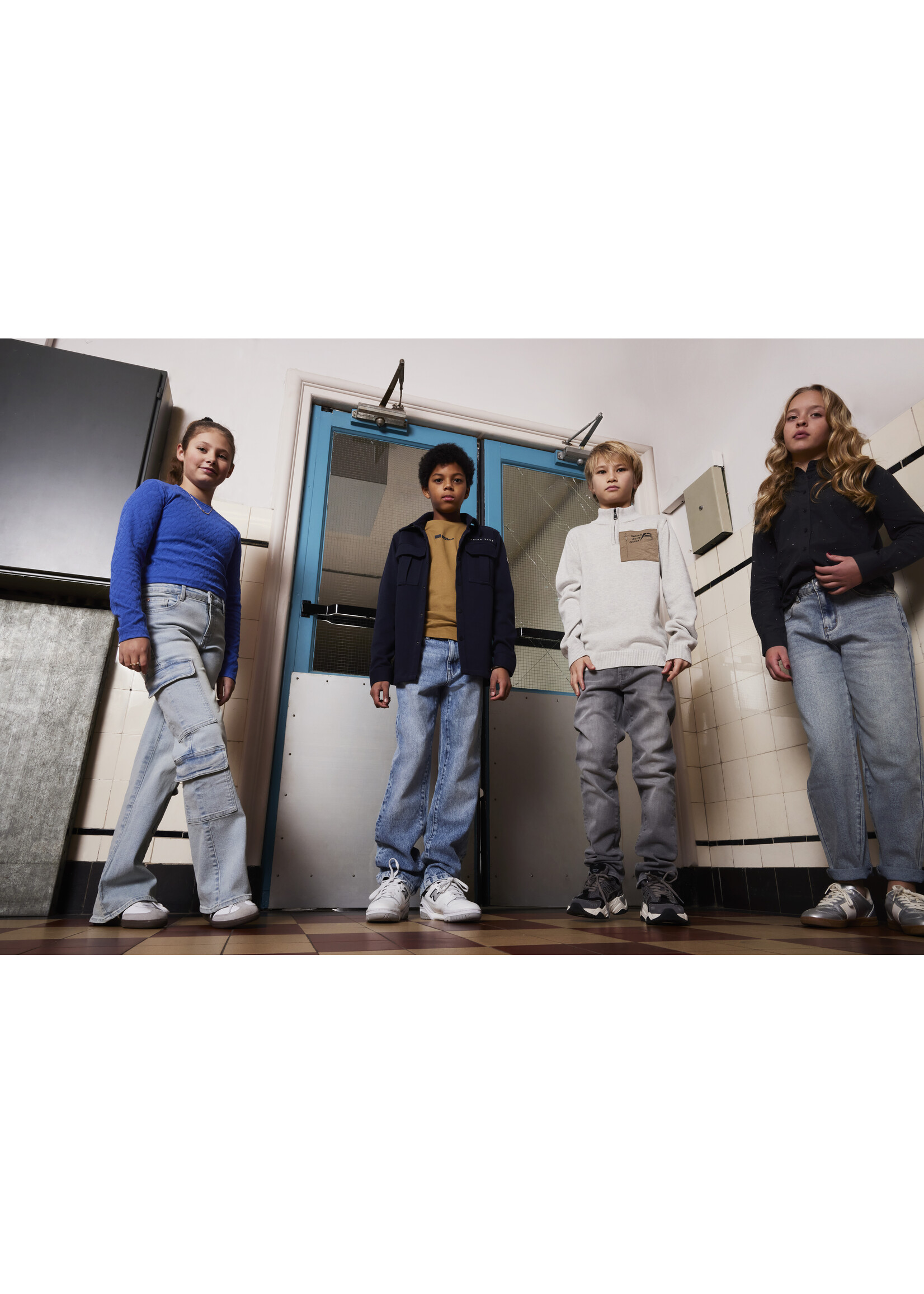 Indian blue jeans Blouse 970498 - grijs met studs