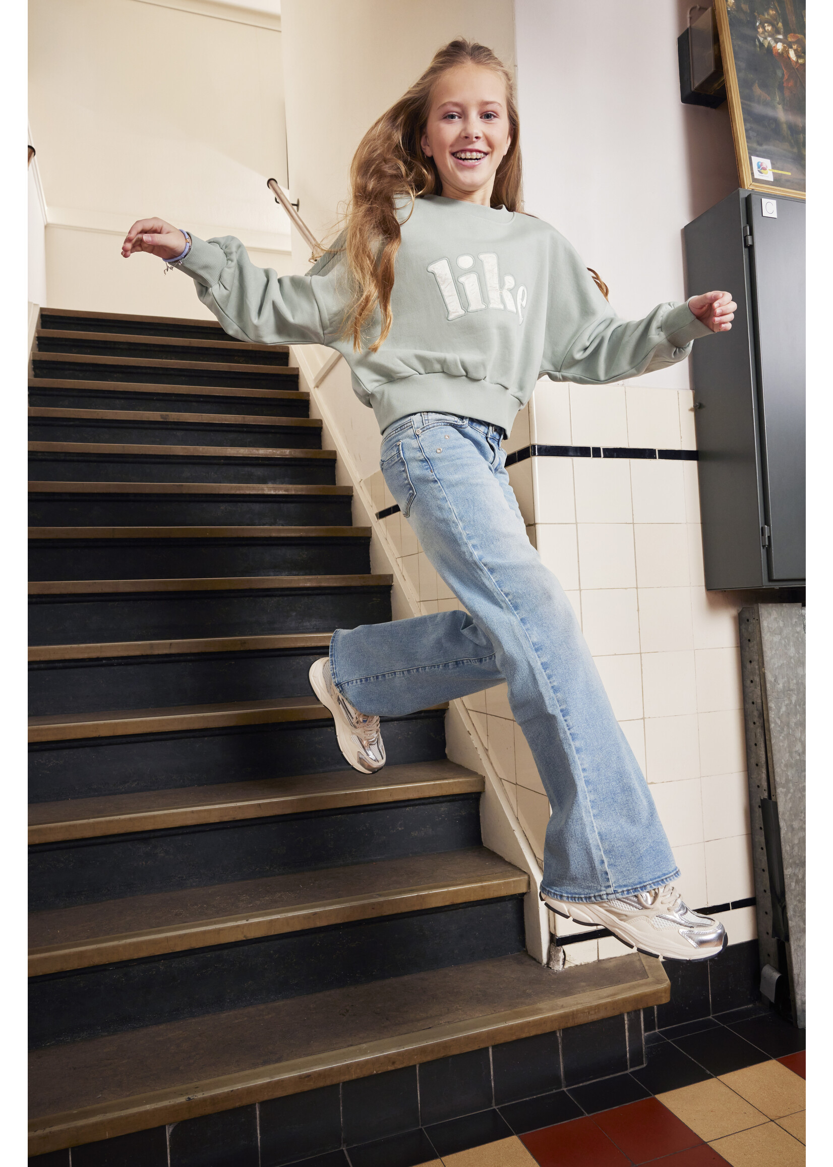 Indian blue jeans Sweater 970464 - lichtgroen