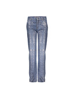 Geisha Jeans panterprint 51546 - blauw denim panterprint