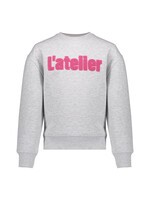 Geisha Sweater Atelier 52601 - grijs melange/fuchsia