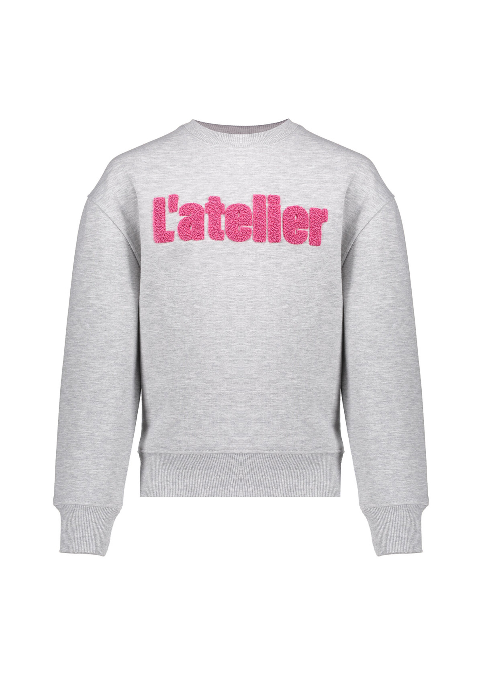 Geisha Sweater Atelier 52601 - grijs melange/fuchsia