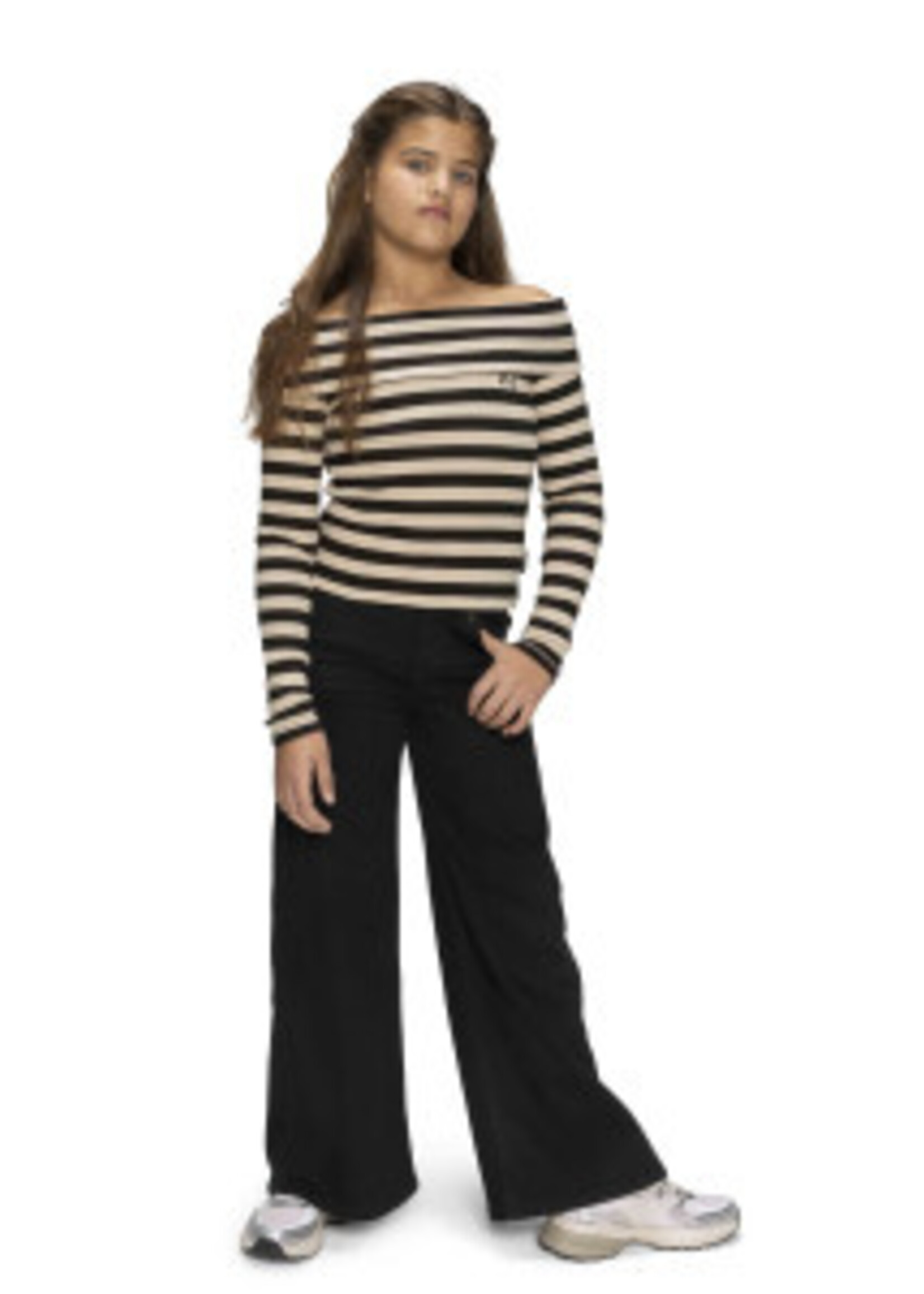 Retour Jeans Top  Esra (RJG-053-201) - zwart/roomwit