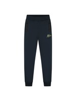 Malelions Joggingbroek Counter Trackpants (MJ1-AW25-41) - donkerblauw/geel