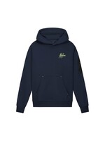 Malelions Hoodie  Counter Hoodie (MJ1-AW25-35) - donkerblauw/geel