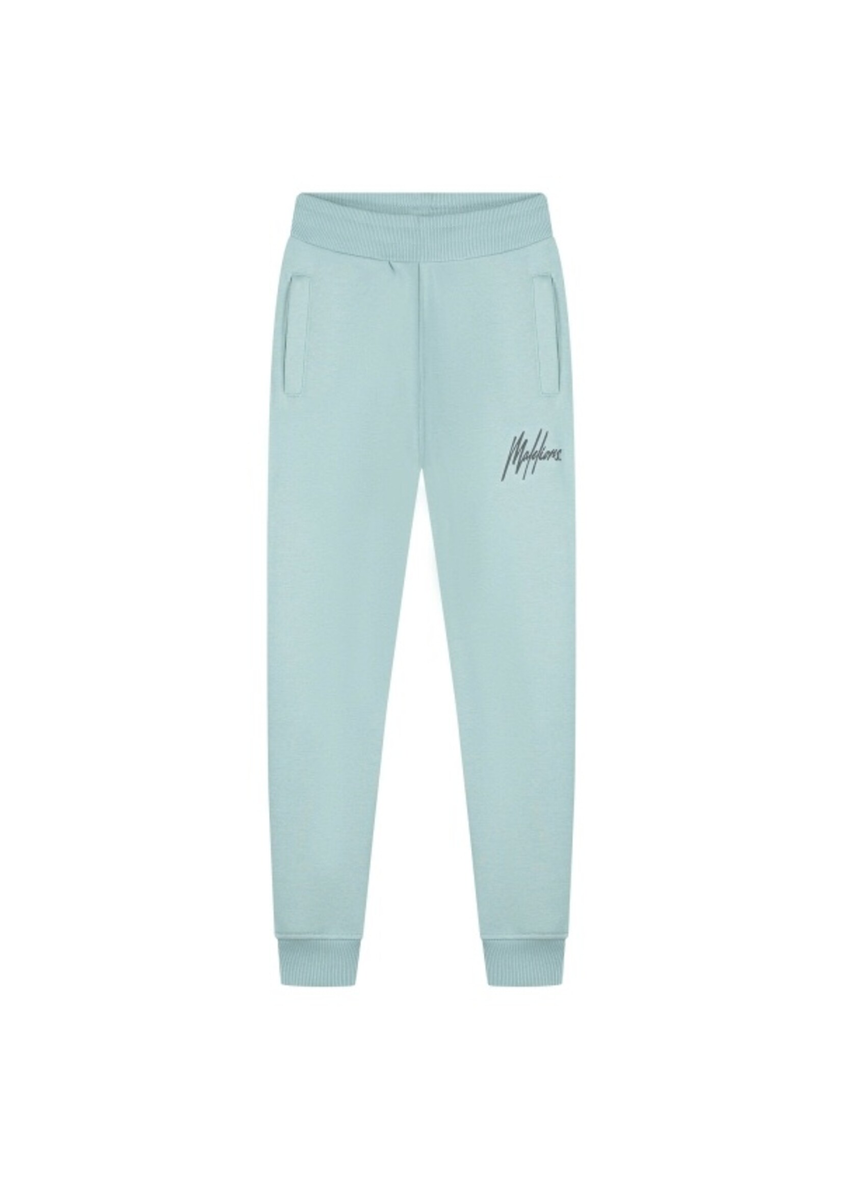 Malelions Joggingbroek r Striped Signature Sweatpants (MJ1-AW25-13) -grijsblauw