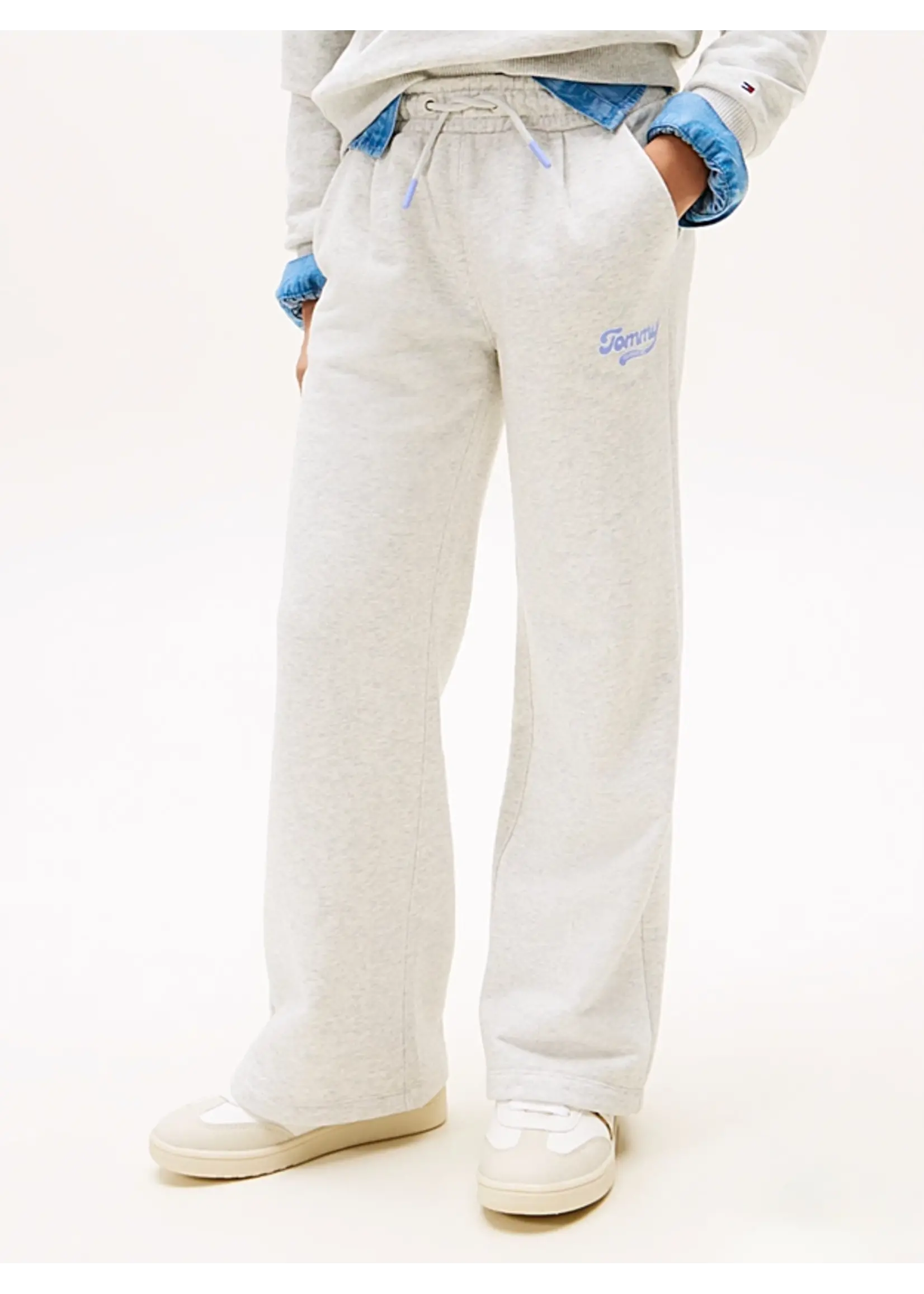 Tommy Hilfiger WIDE LEG VARSITY FLOCK SWT PANTS - KG0KG08778P09