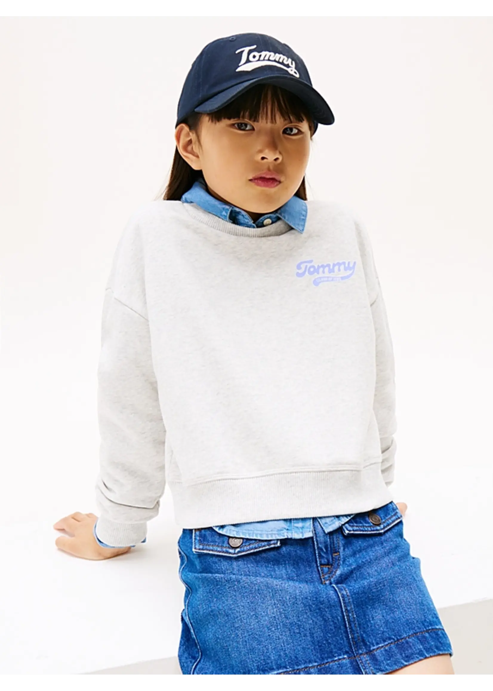 Tommy Hilfiger Sweater TOMMY FLOCK SWEATSHIRT KG0KG08779P09 - heather