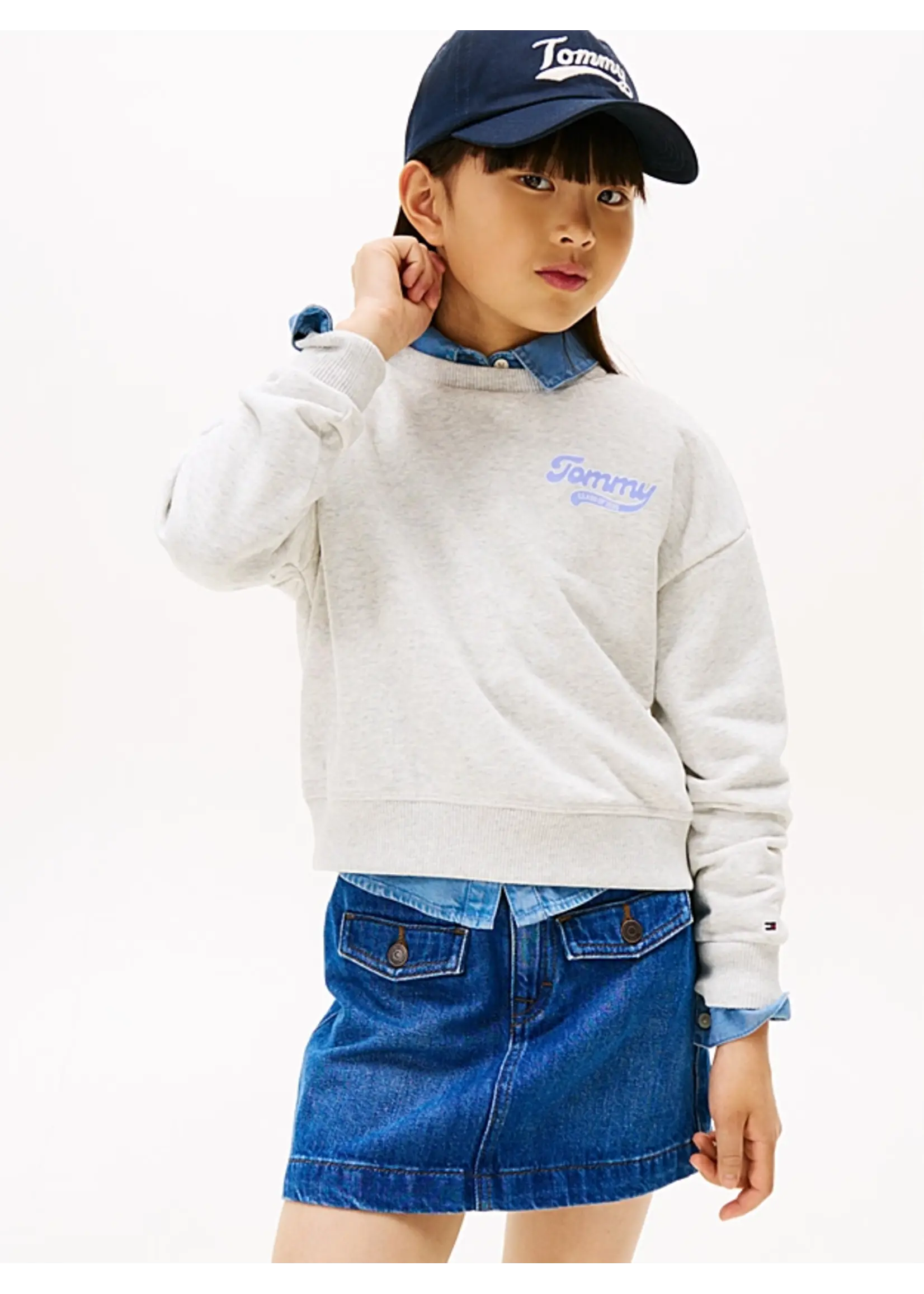 Tommy Hilfiger Sweater TOMMY FLOCK SWEATSHIRT KG0KG08779P09 - heather