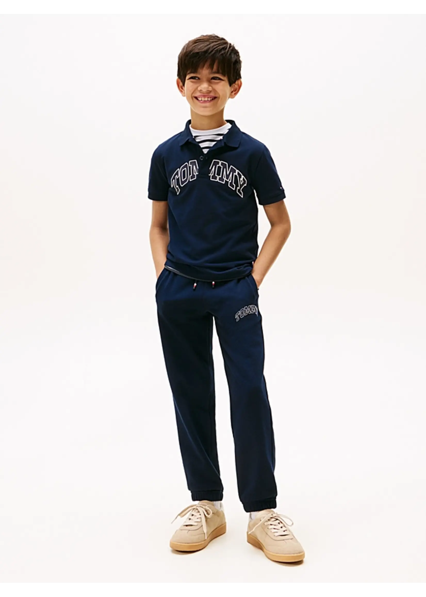 Tommy Hilfiger VARSITY RAISED PRINT TEE SS - KB0KB09939C1G