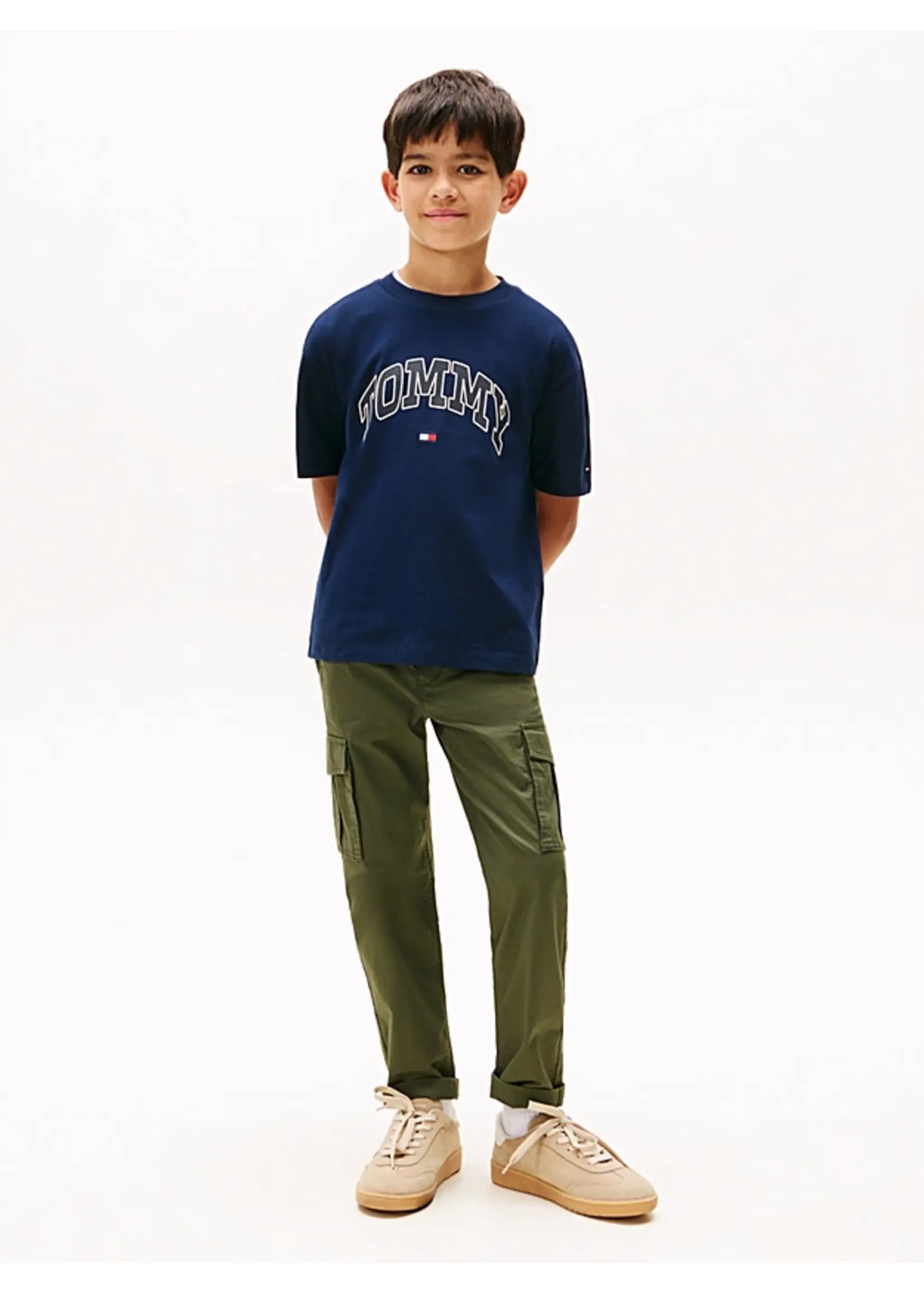 Tommy Hilfiger VARSITY RAISED PRINT TEE SS - KB0KB09939C1G