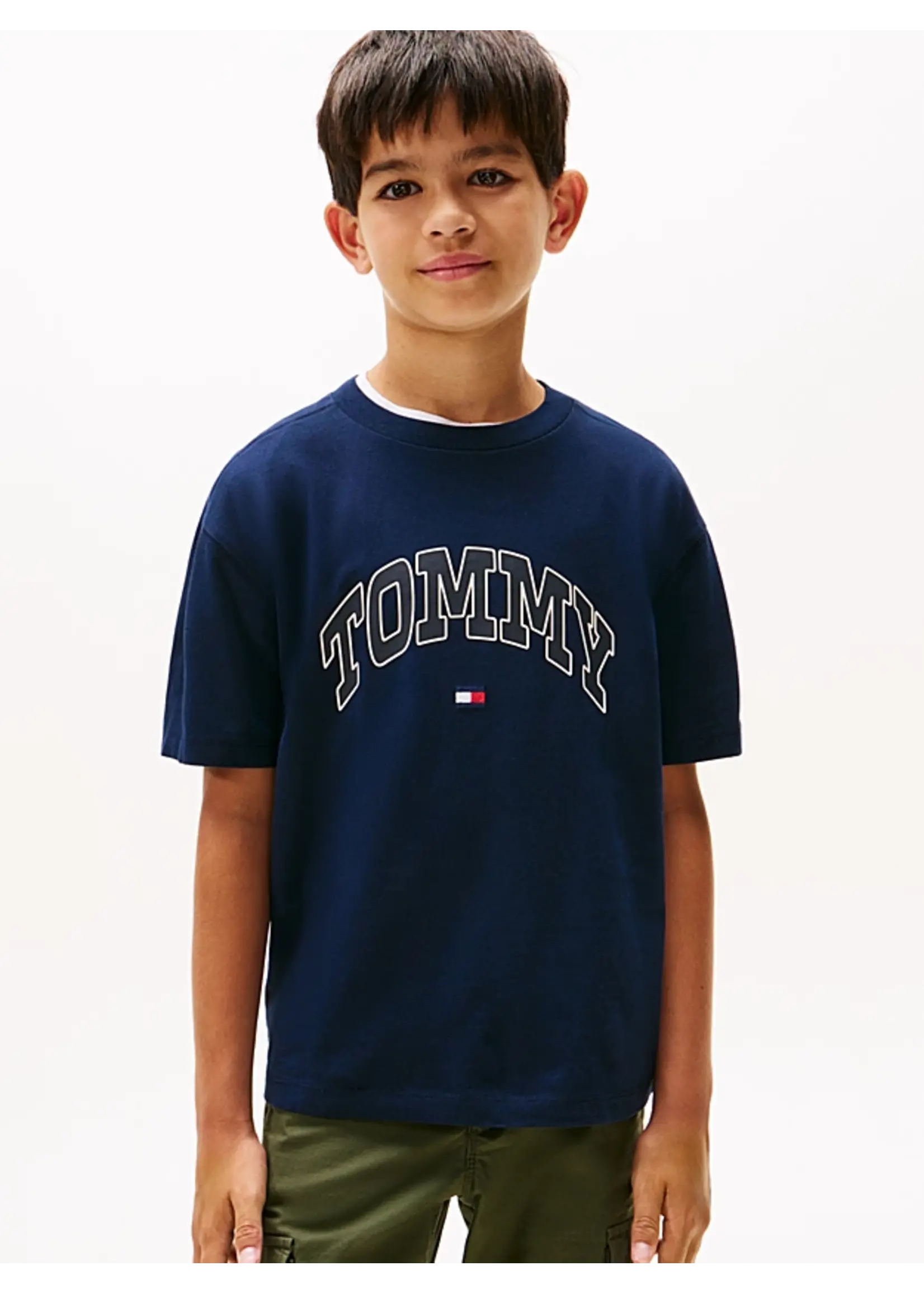 Tommy Hilfiger VARSITY RAISED PRINT TEE SS - KB0KB09939C1G