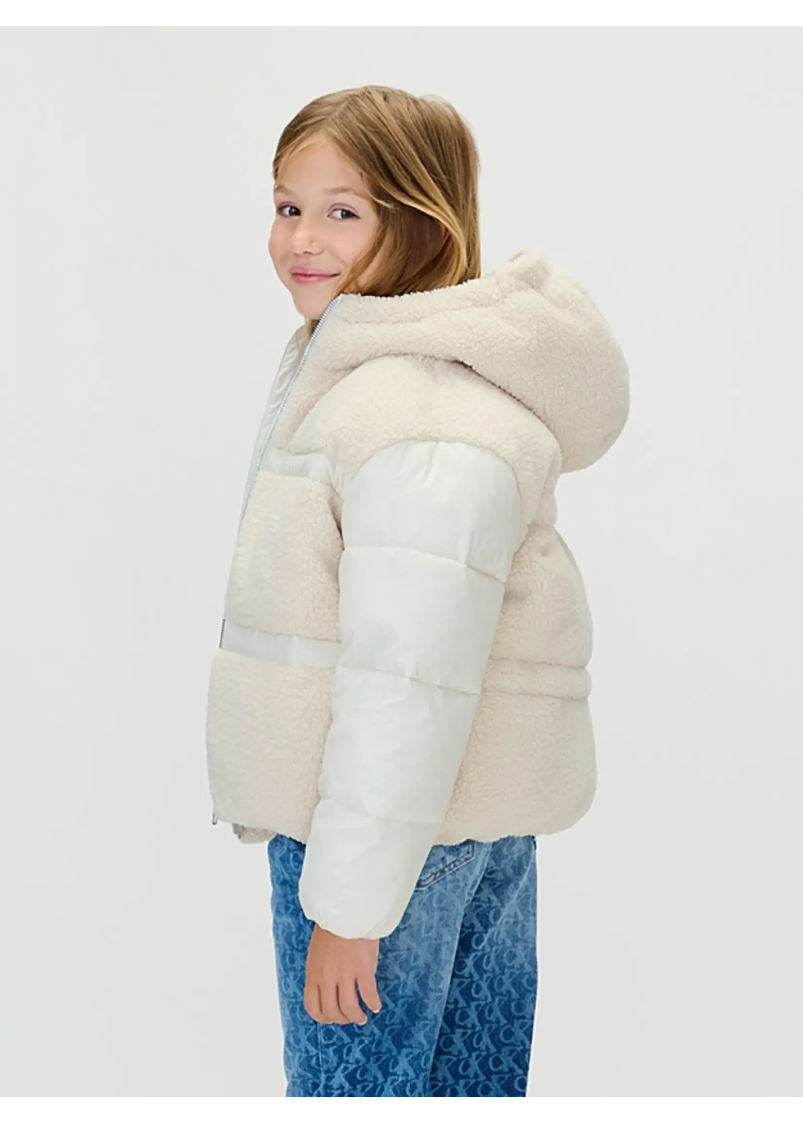 Calvin Klein Jas IG0IG03022PGB - TEDDY SHINY PUFFER - grijs