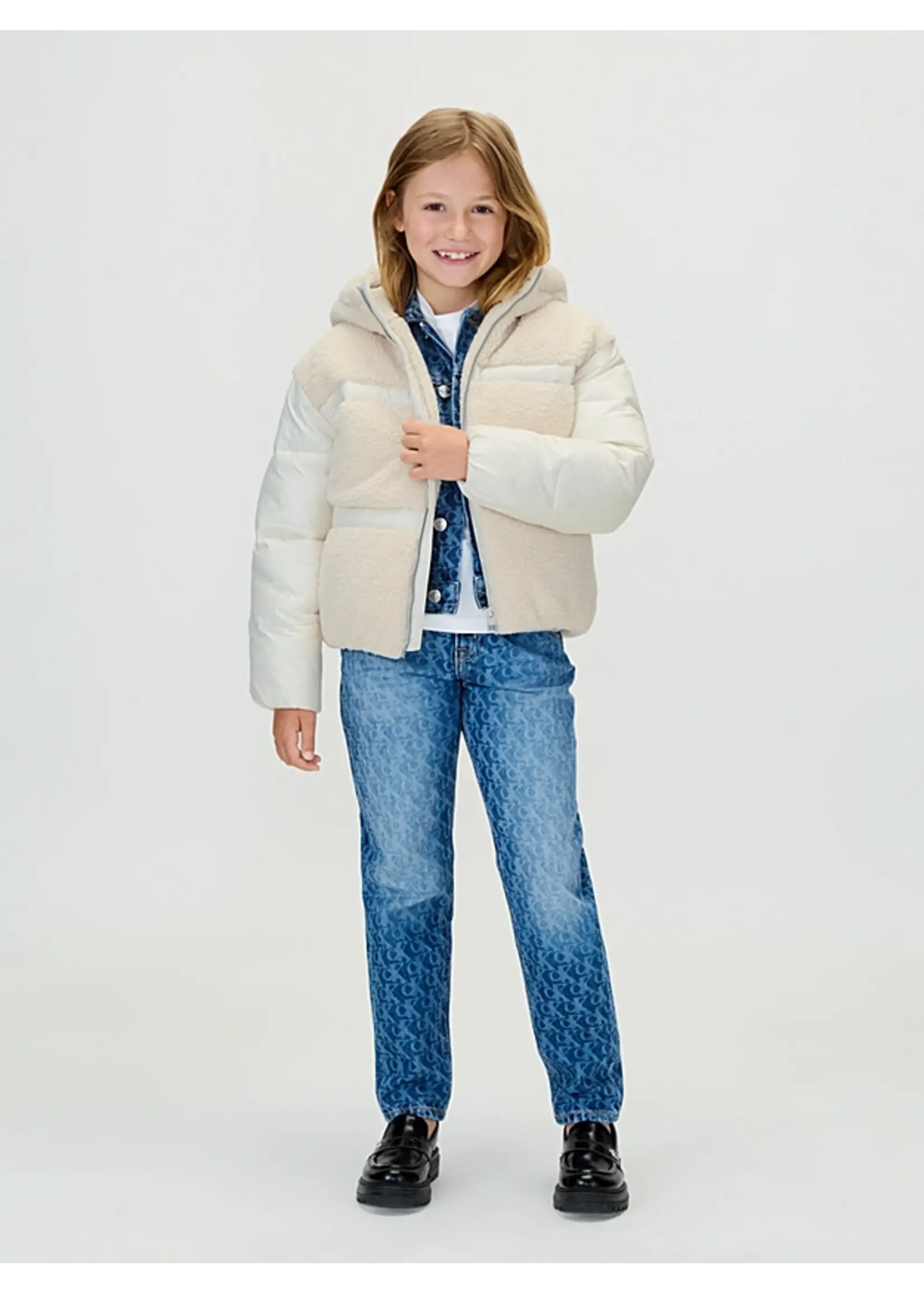 Calvin Klein Jas IG0IG03022PGB - TEDDY SHINY PUFFER - grijs