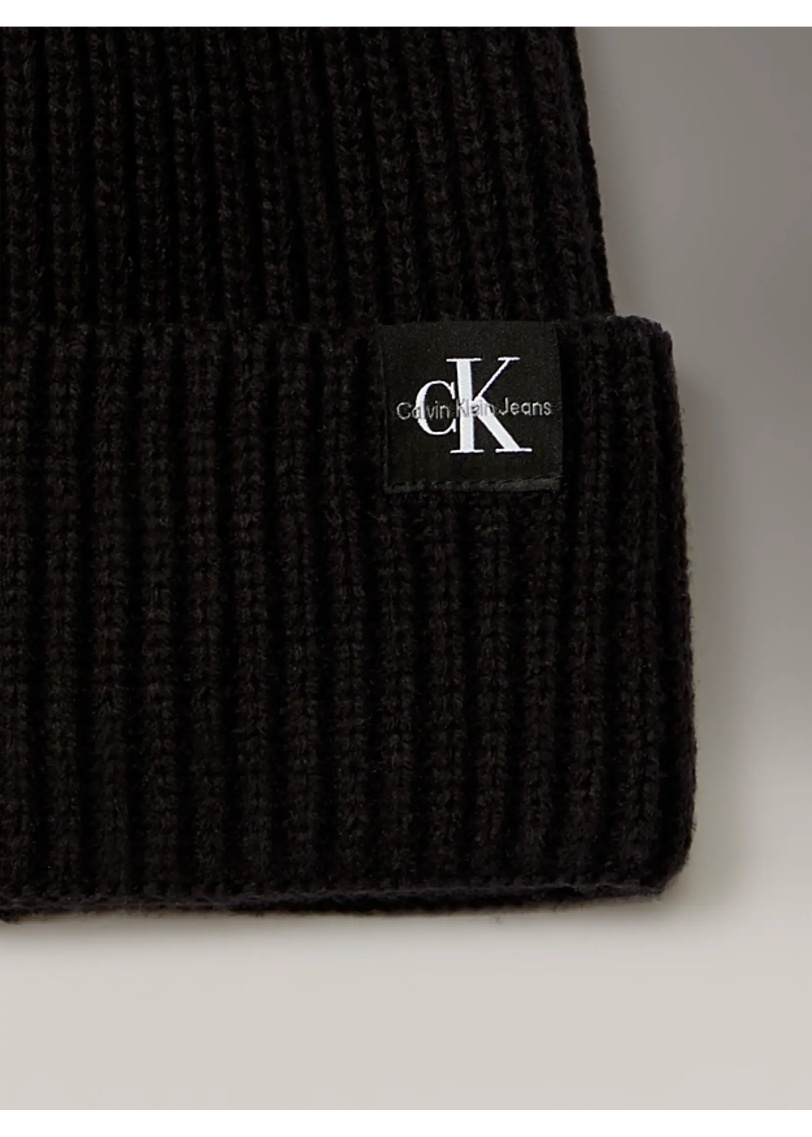 Calvin Klein Beanie / Muts IU0IU00440BEH - MONOGRAM RIB - zwart
