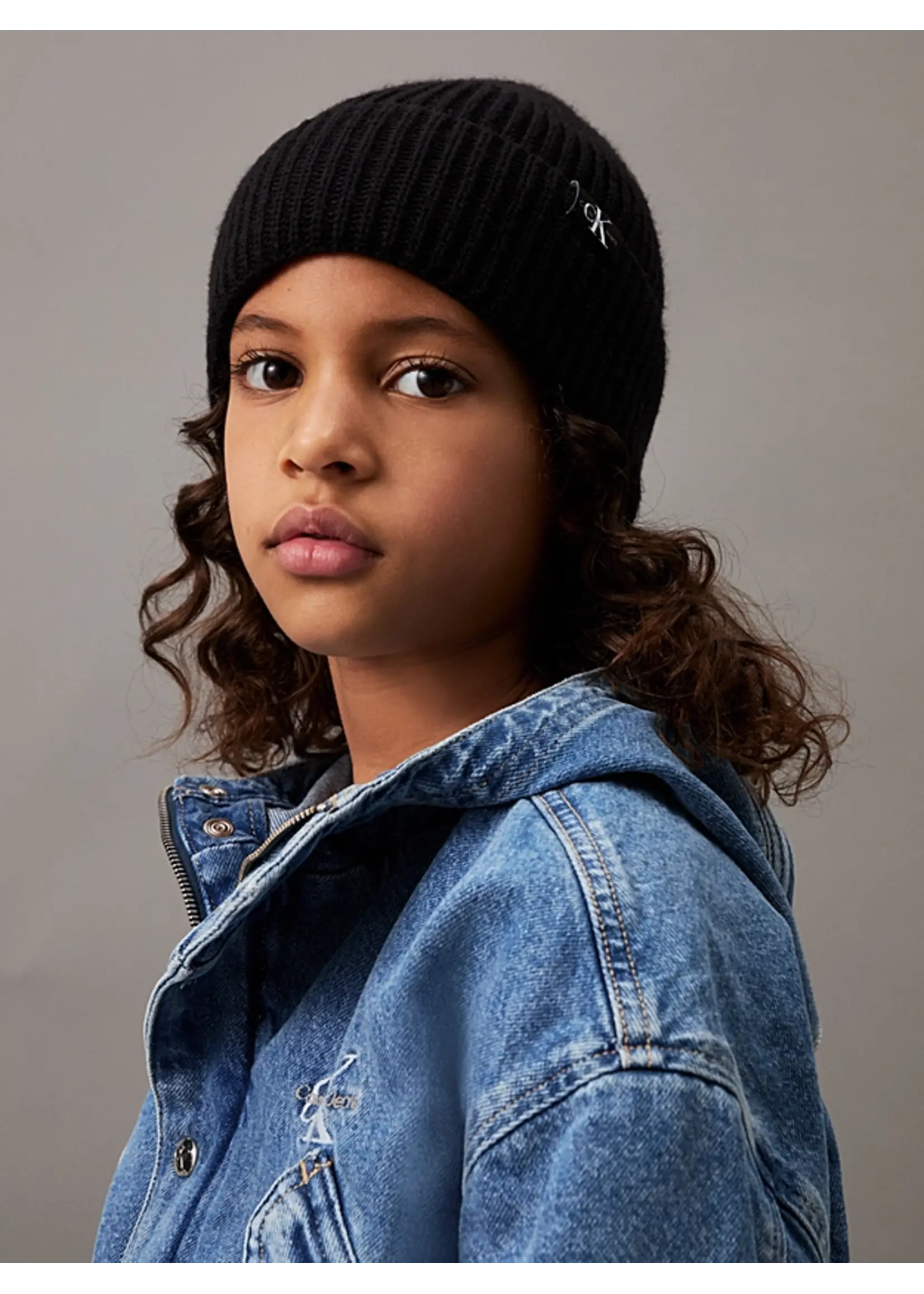 Calvin Klein Beanie / Muts IU0IU00440BEH - MONOGRAM RIB - zwart