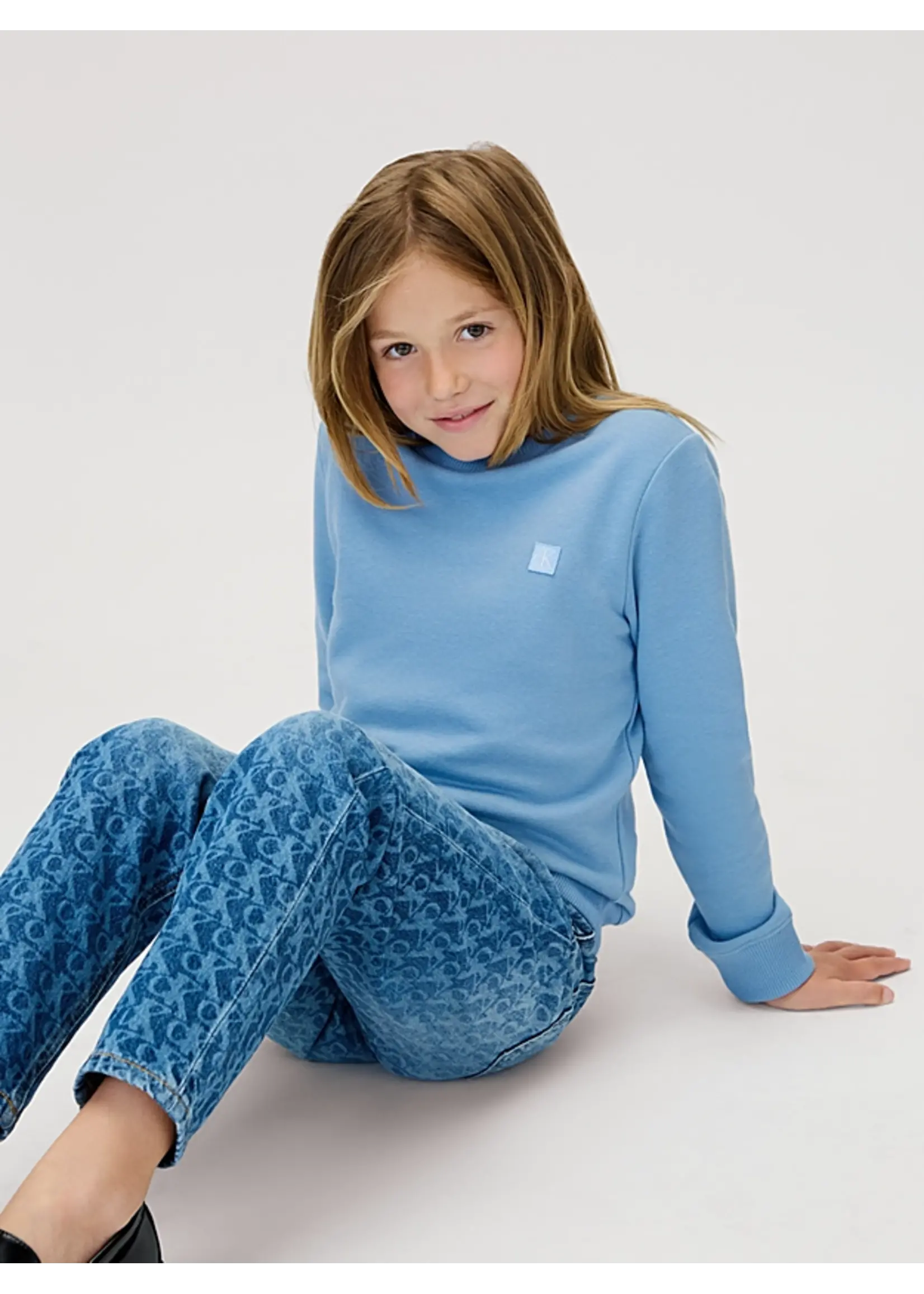 Calvin Klein Sweater  I IU0IU00570CFF - MONO MINI BADGE - lichtblauw