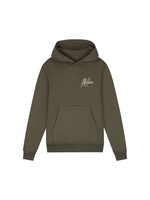 Malelions Hoodie  Striped Signature Hoodie (MJ1-AW25-03) - groen/beige