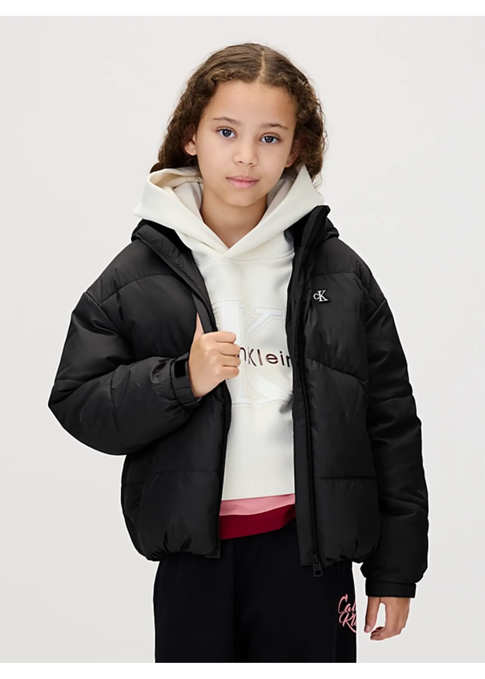 Calvin Klein Jas I IG0IG02056BEH - CK SHORT PUFFER JACKET - zwart