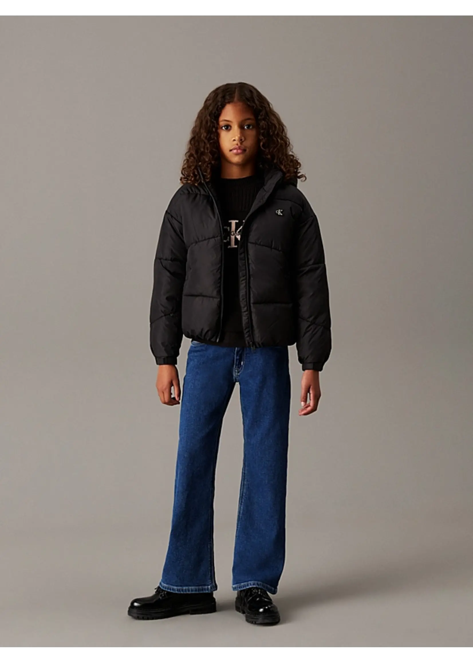 Calvin Klein Jas I IG0IG02056BEH - CK SHORT PUFFER JACKET - zwart