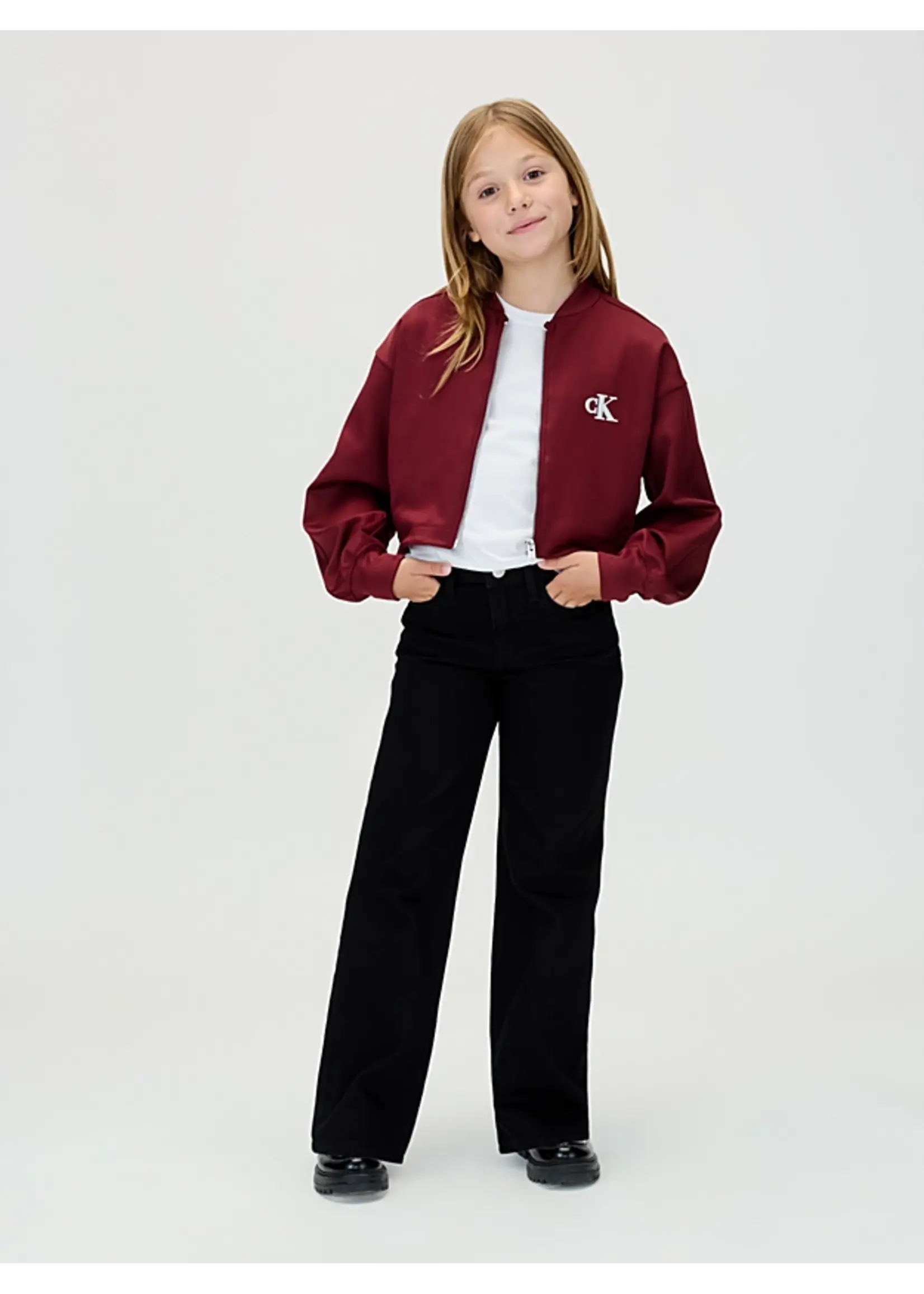 Calvin Klein Bomberjas IG0IG03076XU4 - TRICOT BOMER JACKET - bruin