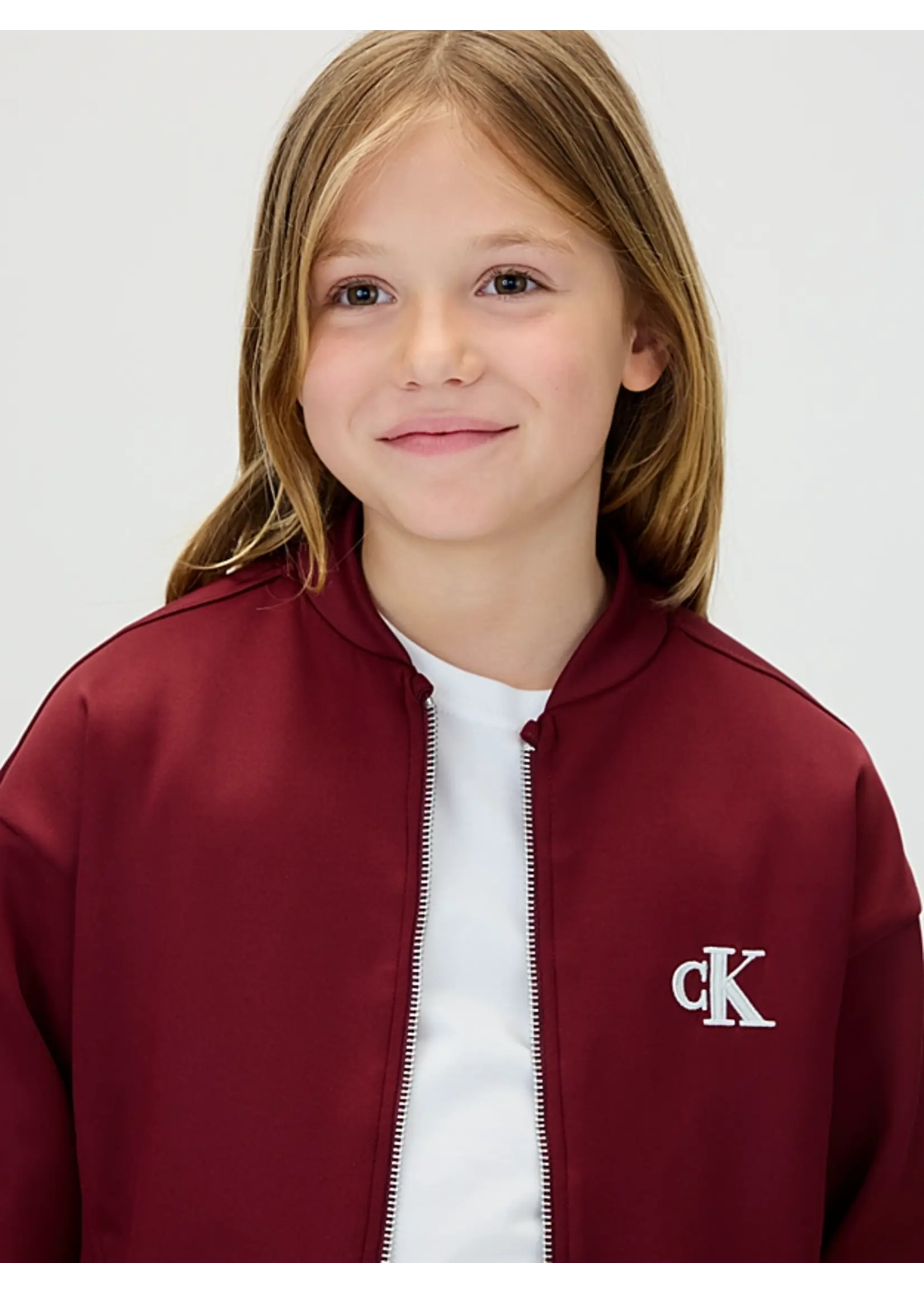 Calvin Klein Bomberjas IG0IG03076XU4 - TRICOT BOMER JACKET - bruin