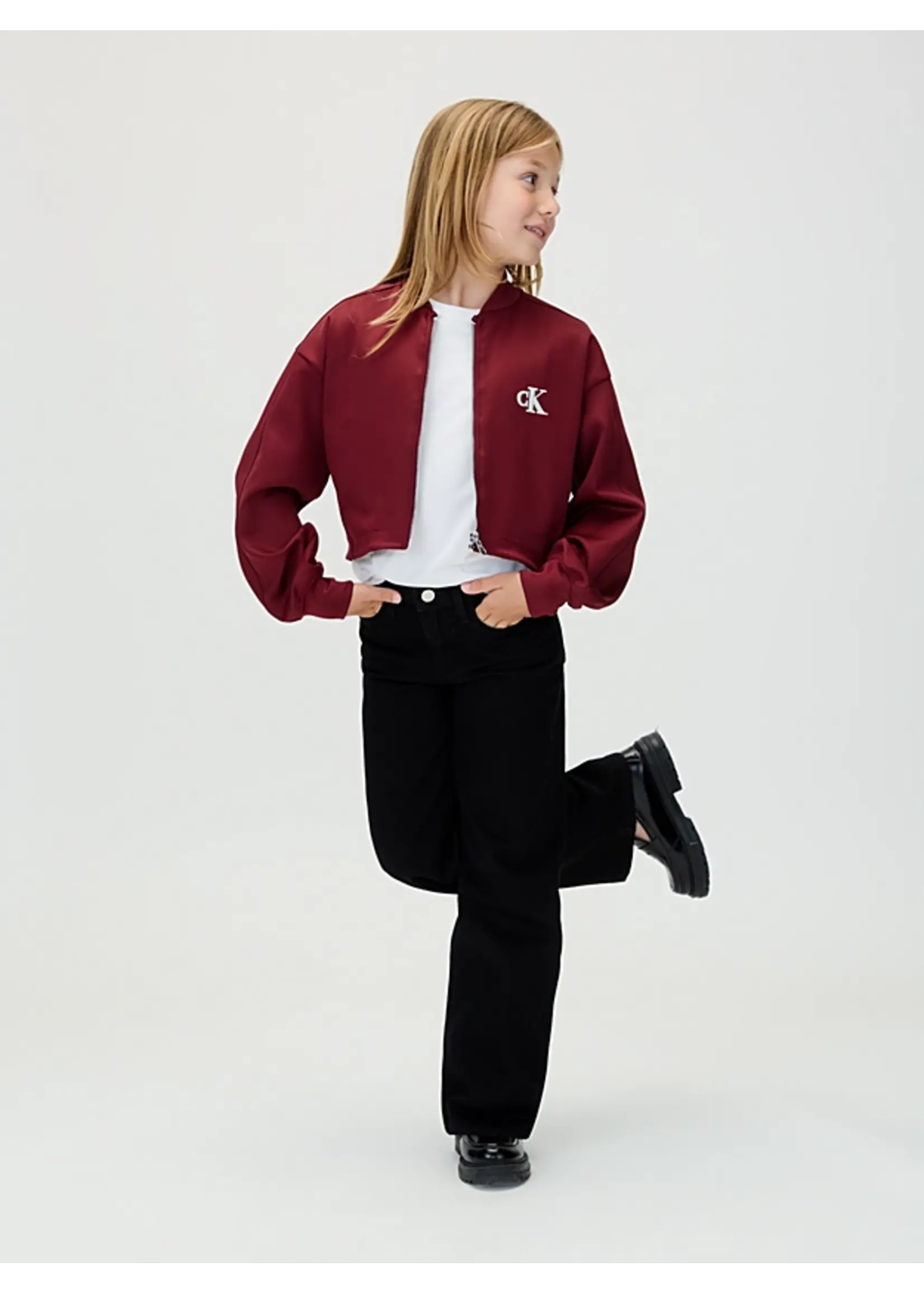 Calvin Klein Bomberjas IG0IG03076XU4 - TRICOT BOMER JACKET - bruin