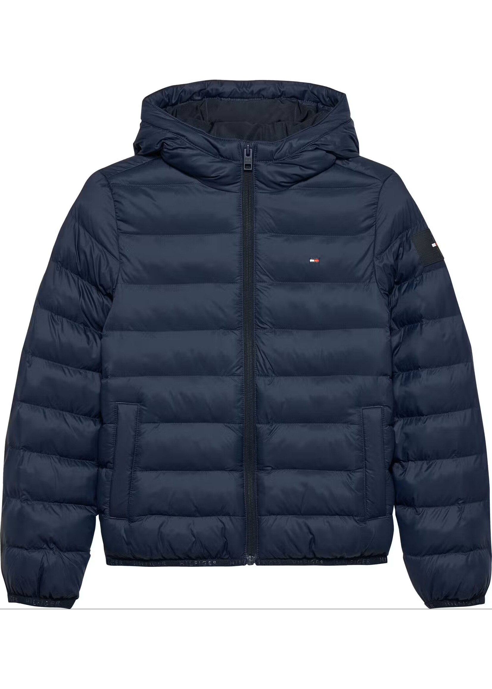 Tommy Hilfiger Tussenjas KS0KS00712C1G - U LIGHT DOWN HOODED JACKET - donkerblauw
