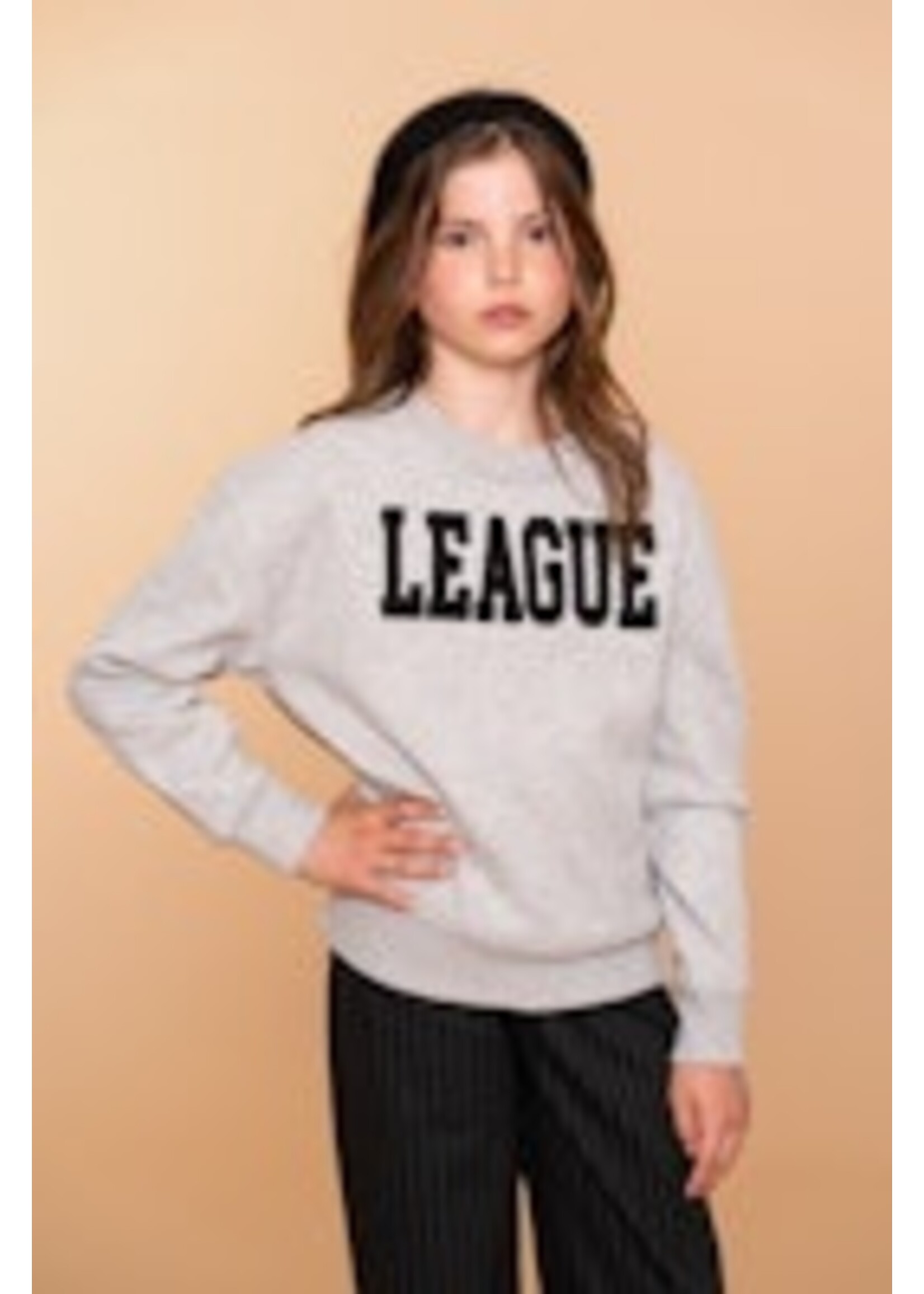 Geisha Sweater 52620 - grijs melange /zwart