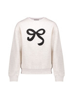 Geisha Sweater Bow 52587 - beige/zwart melange